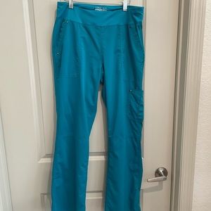 Healing Hands Purple Label Tori Yoga Scrub Pants. Medium. Teal. New condition